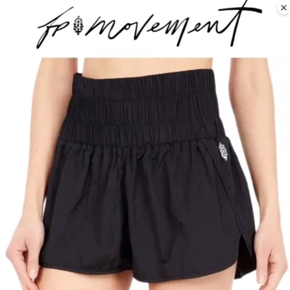 Free People Movement The Way Home Shorts Black Lined Running Athletic S Sporty